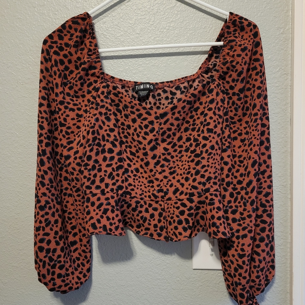 ❄️Animal print crop top